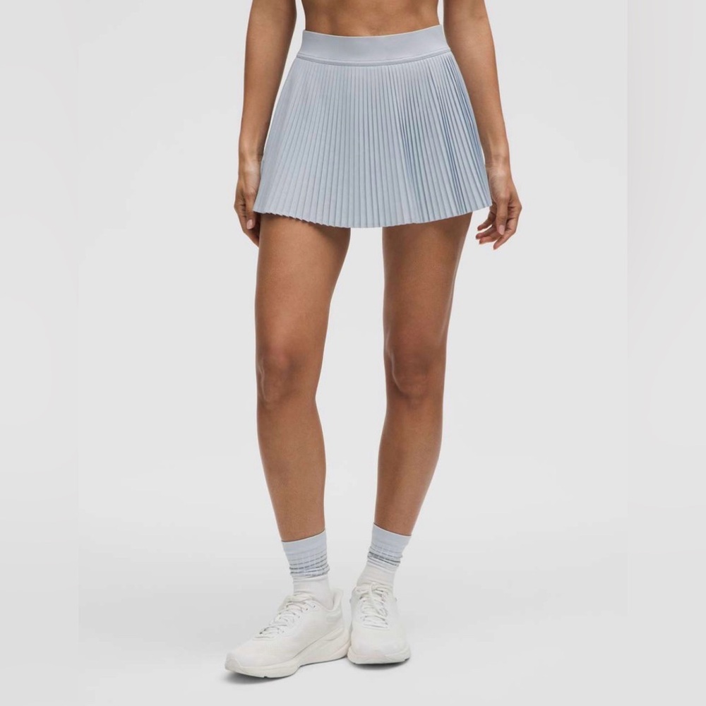 lululemon athletica Pleated Mini Skirt in Light Blue